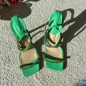 Schutz green sandals - never used